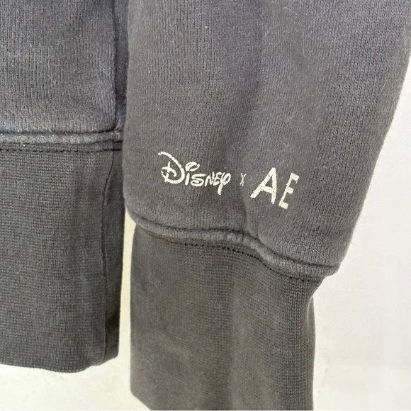 DISNEY x AE Mickey Mouse Fireworks Trees Oversized Retro Hoodie Sweatshirt XS - Picture 3 of 12